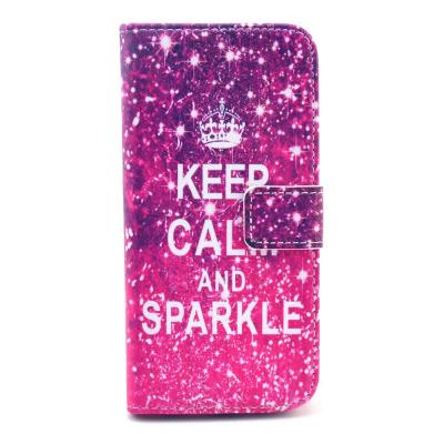 Etui en PU Magnetique pour Iphone 6 6s 4.7 pouces - KEEP CALM SPARKLE