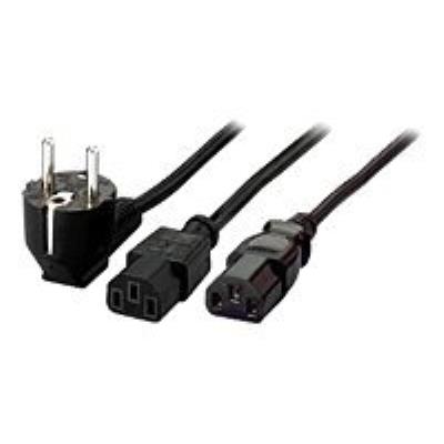 Equip - Câble d'alimentation - CEE 7/7 (M) pour IEC 60320 C13 - 1.8 m - connecteur à 90° - noir