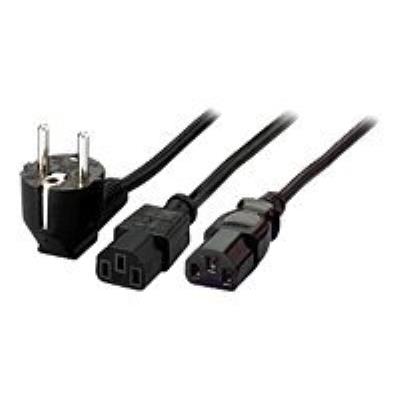 Equip - Câble d'alimentation - power CEE 7/7 (M) pour power IEC 60320 C13 - 1.8 m - connecteur à 90 ° - noir