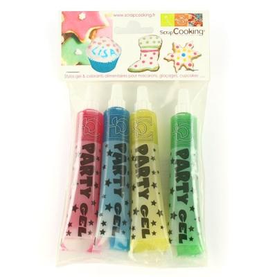 Scrapcooking Ensemble 4 stylos gel pailleté