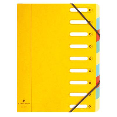 Exacompta - Trieur Fenetre Decoupees + Elastique  9c Assorti