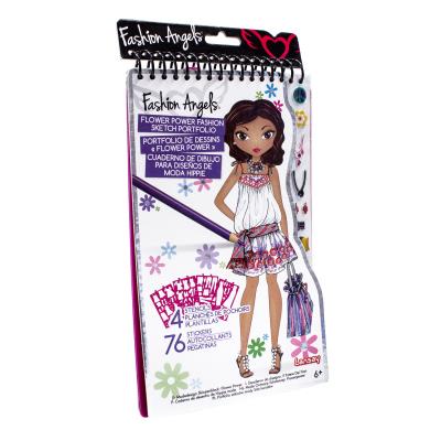 Portfolio de croquis de silhouette de femme : Thème flower power Lansay