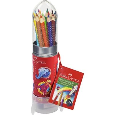 Faber-Castell Buntstifte Colour Grip, Malset Rakete 112457