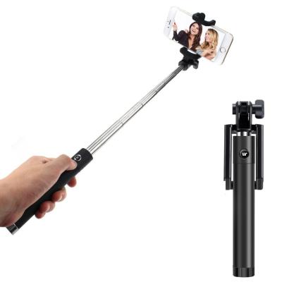 Perche à Selfie Bluetooth Dispho - Peau de pèche - Noire - iOS & Android