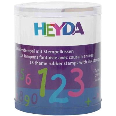 Heyda kit de timbres à motifs chiffres, boite transparente 204888478