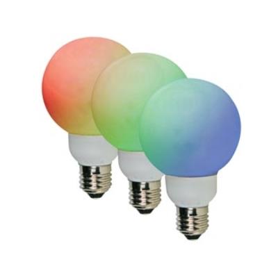 Ampoule led rvb - e27- 20 leds - ø 60mm velleman lampl60rgb3