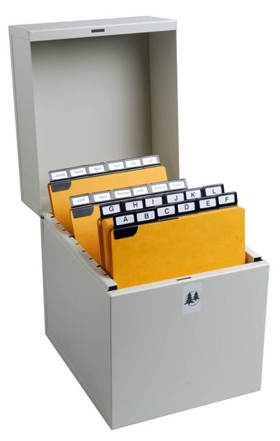 Boîte Exacompta à fiches Metalib pour 210x135mm et 210x148mm