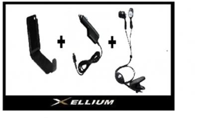 Xellium - Pack Cuir+ Kit Pieton + Chargeur Voiture LG Ku990 Viewty