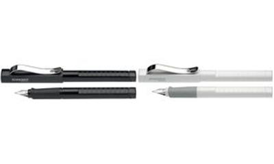 SCHNEIDER - Stylo plume Base Black & White, blanc largeur de la plume: M, pour droitiers -160249