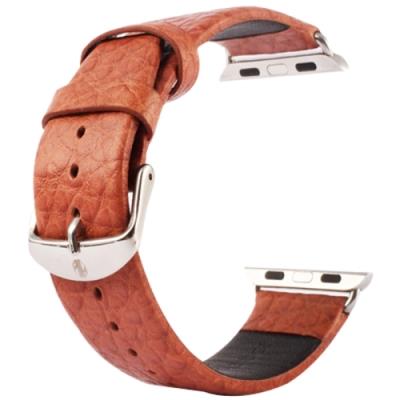 Apple Watch 42mm Coque Housse Cuir PU Marron Peau avec Support