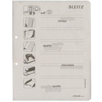 Leitz - couverture de remplacement pour classeur format a4, gris,en carton solide, dimensions: (l)223 x (h)300 mm contenu: 100 p