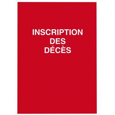 Registre inscription des décès , 100 pages