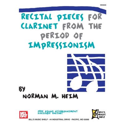 Partitions classique MEL BAY HEIM DR. NORMAN - RECITAL PIECES- CLARINET Clarinette