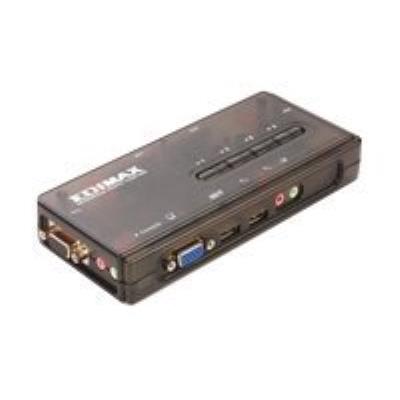 Edimax EK-UAK4 - commutateur écran-clavier-souris/audio - 4 ports - Ordinateur de bureau
