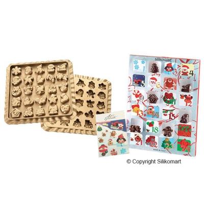 Kit calendrier de 'avent avec moule en silicone Silikomart - vue 1