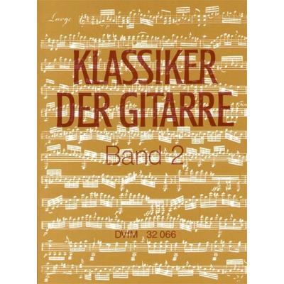 Partitions classique EDITION BREITKOPF KLASSIKER DER GITARRE, BAND 2 - GUITAR Guitare