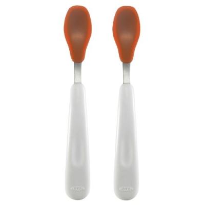 OXO TOT - 6100300 - SET DE 2 CUILLÈRES SILICONE - ORANGE