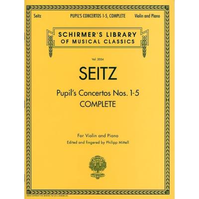 Partitions classique HAL LEONARD FRIEDRICH SEITZ COMPLETE PUPIL S CONCERTOS NOS.1-5 - VIOLIN Violon