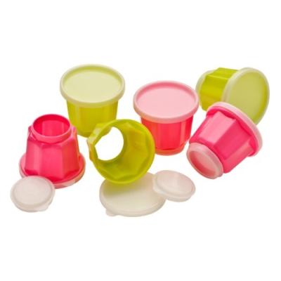 premier housewares 1209765 ensemble de moules à gelée 3 + 3 en plastique rose vifvert lime avec couvertures et bases amovibles