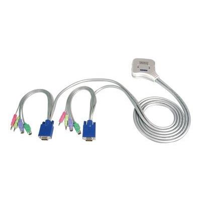 DIGITUS Mini KVM Switch DC OC12A - KVM / audioschakelaar - 2 poorten - desktop