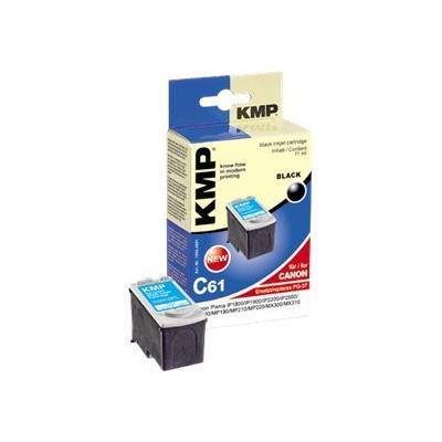 KMP C61 - zwart - gereviseerd - inkttank (alternative for: Canon PG-37)