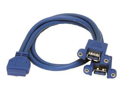 CoreParts Adaptateur USB 3.0 interne 20 broches vers 19 broches (version B)  pas cher - HardWare.fr