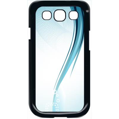 Coque samsung s3 forme bleu arrondi