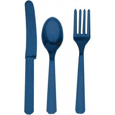 Couverts bleus (x24)