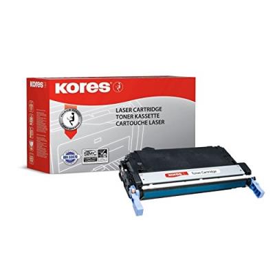 Kores lot de cartouches de toner pour modèle color laserjet 4700, 10000 pages (bleu)