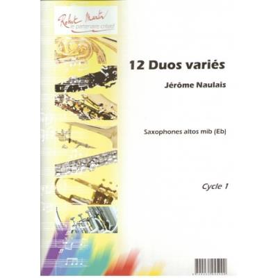Partitions classique ROBERT MARTIN NAULAIS J. - DOUZE DUOS VARIS Saxophone