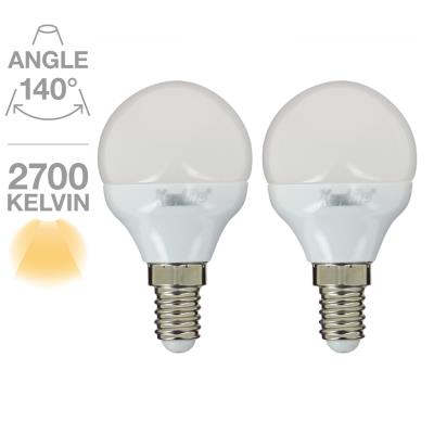 Lot de 2 sphérique P45 470 Lumens E14 5.5W équivalent à 40W
