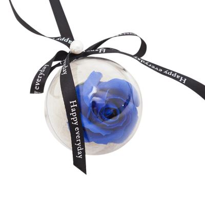 2Pcs Rose Plastique Pendentif Boule de Savon Décoration Florale Saint Valentin Cadeau Bleu 3.75X10X10CM RP191