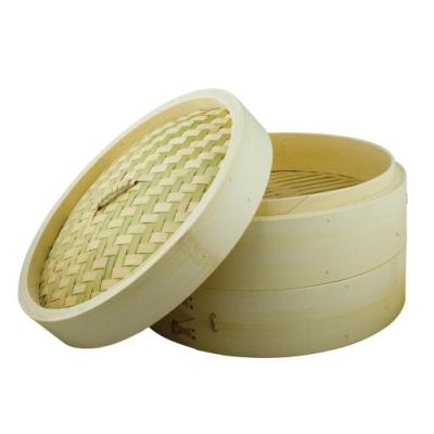 DEXAM SET PANIER VAPEUR EN BAMBOU 20 CM 2 NIVEAUX + COUVERCLE