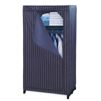 Armoire-penderie comfort avec compartiment de rangement - blanc-bleu ... Armoire-penderie comfort avec compartiment de rangement - blanc-bleu ...