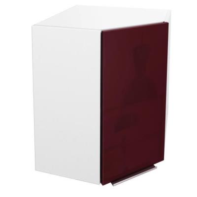 Caisson Angle Haut 60 Cm Bordeaux Haute Brillance