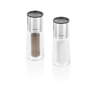 Set de sel et poivre perea en inox et verre blomus