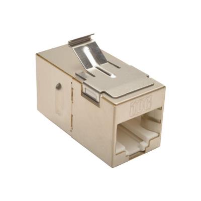 Tripp Lite Cat6a Straight Through Modular Shielded In Line Snap In Coupler - koppelstuk voor netwerk - zilver