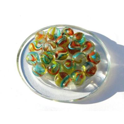 25 Billes en verre PERROQUET par MaRecreation - Bille de 16 mm - Bille en verre