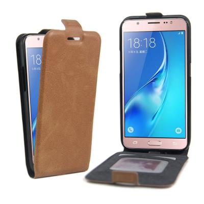 Etui en PU Crazy Horse Vertical pour Samsung Galaxy J5 (2016) - Marron