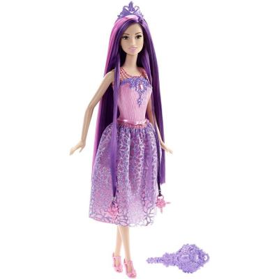 Poupée Barbie : Princesse chevelure magique : Violet et rose Mattel