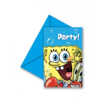 Lot d'invitations Bob l'éponge