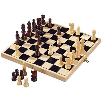Legler - Jeu d'échecs en bois pliable 26x26 cm