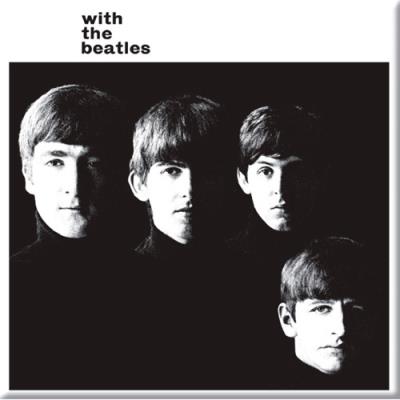 Magnets Woodbrass Club MAGNET AIMANT BEATLES MOTIF: WITH THE BEATLES - 7,6 CM X 7,6 CM