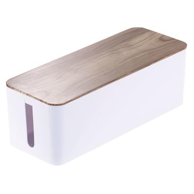 Boîte à câbles - Aspect bois de Noyer - 39 cm