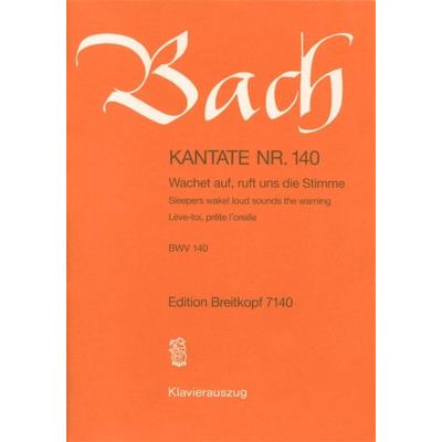 Partitions classique EDITION BREITKOPF BACH J.S. - KANTATE 140 WACHET AUF, RUFT - CHANT, CHOEUR, PIANO Choeur et ensemble vocal