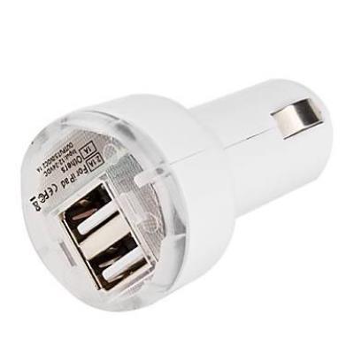 Chargeur auto double sortie USB - Galaxy S7/S7 Edge Blanc