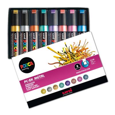 uni-ball Marqueur peinture POSCA PC-8K, étui de 8 pièces