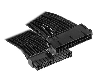 BitFenix - Rallonge d'Alimentation Carte Mère ATX 24 broches - 30cm - Gaine Noire