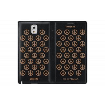 Samsung Flip Wallet EF-EN900BGEGWW - Moschino Edition - beschermhoes voor mobiele telefoon - zwart, goud - voor Galaxy Note 3