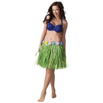 Jupe hawaïenne courte verte adulte taille unique